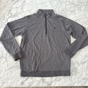 Travis Mathew Mens Size Large 1/4 Zip Golf Pullover Heather Gray